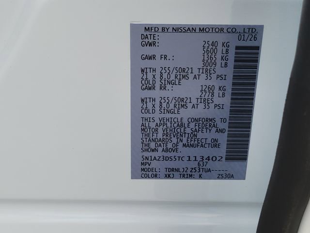 New 2026 Nissan Murano Platinum w/ Cargo Package image 13