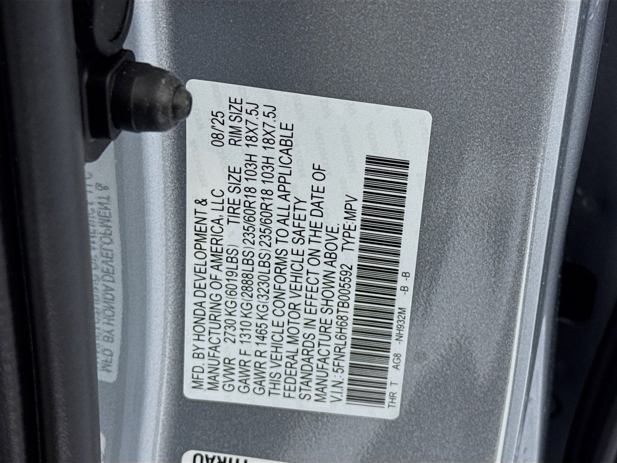 New 2026 Honda Odyssey EX-L image 33