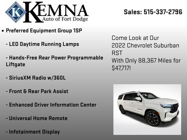 Used 2022 Chevrolet Suburban RST w/ Luxury Package image 19
