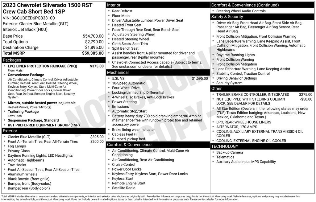 Used 2023 Chevrolet Silverado 1500 RST w/ LPO, Liner Protection Package AWD/4WD image 4
