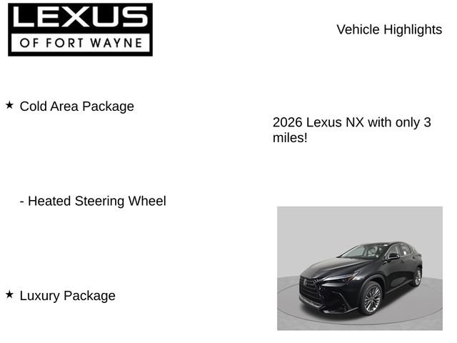 New 2026 Lexus NX 350 AWD w/ Cold Area Package image 7