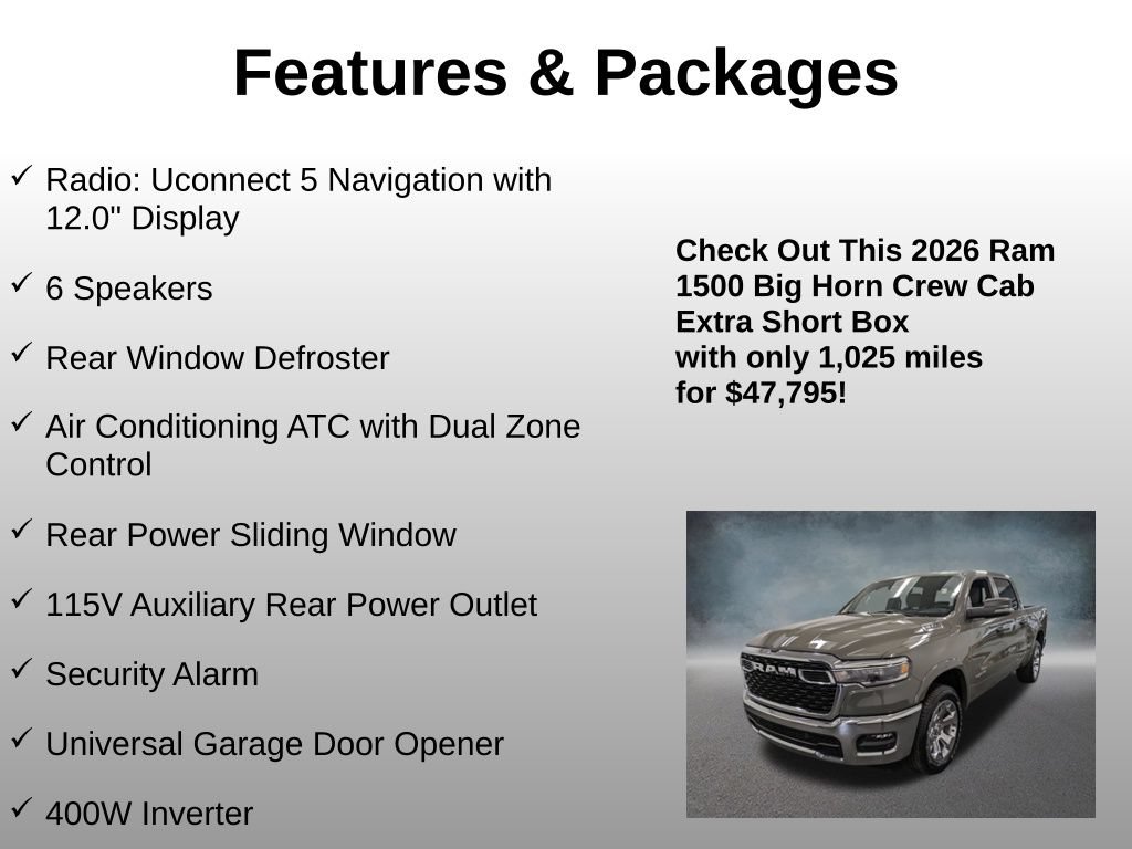 Used 2026 RAM 1500 Big Horn AWD/4WD image 8