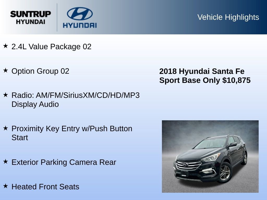 Used 2018 Hyundai Santa Fe Sport w/ 2.4L Value Package 02 image 8