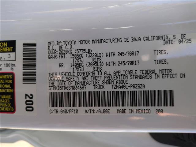 Certified 2025 Toyota Tacoma SR5 RWD image 22