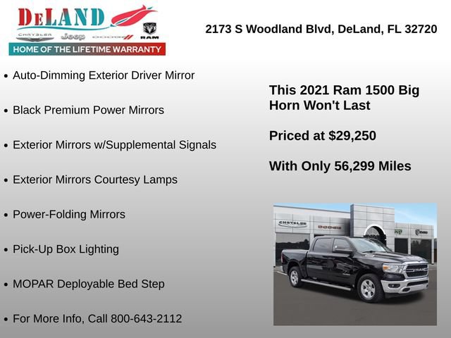 Used 2021 RAM 1500 Big Horn RWD image 36
