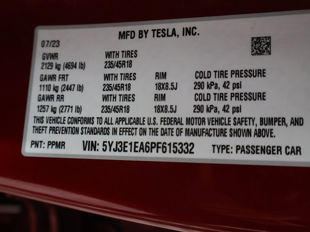 Used 2023 Tesla Model 3 Standard Range RWD image 74