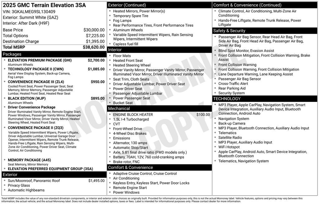 Used 2025 GMC Terrain Elevation FWD image 2