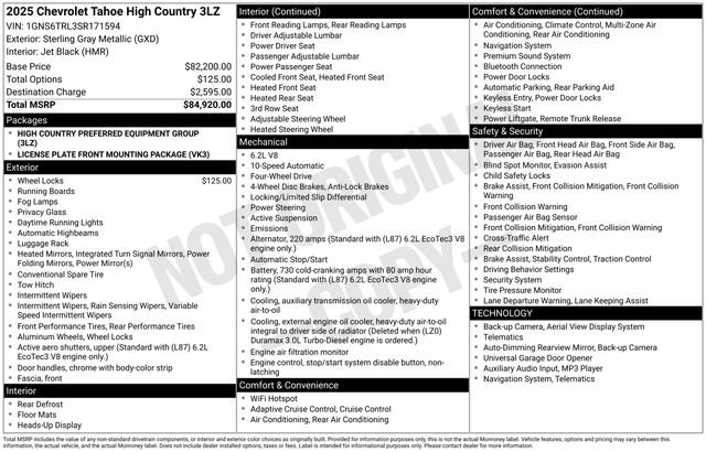 Used 2025 Chevrolet Tahoe High Country AWD/4WD image 20