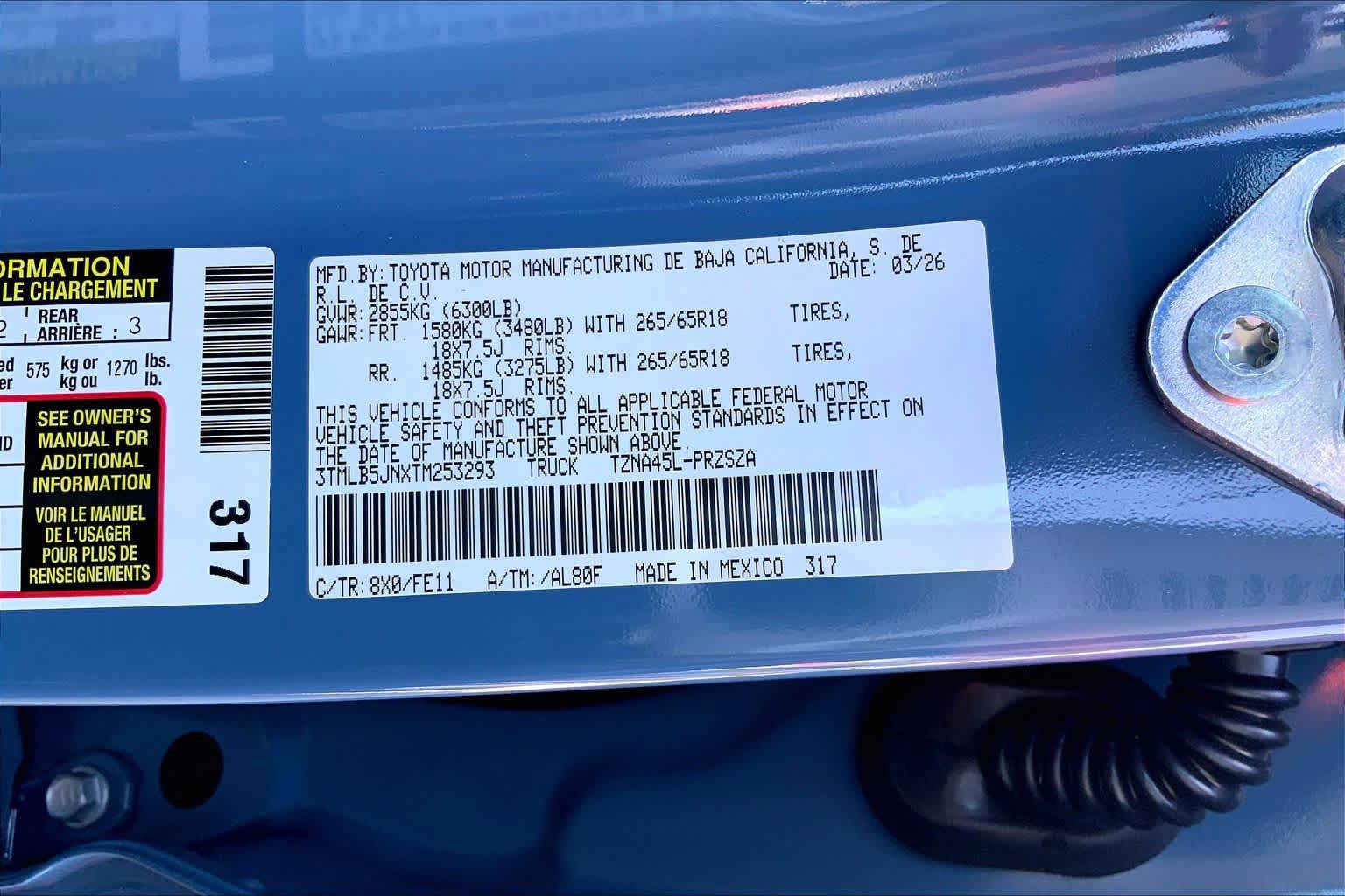 New 2026 Toyota Tacoma TRD Sport AWD/4WD image 21
