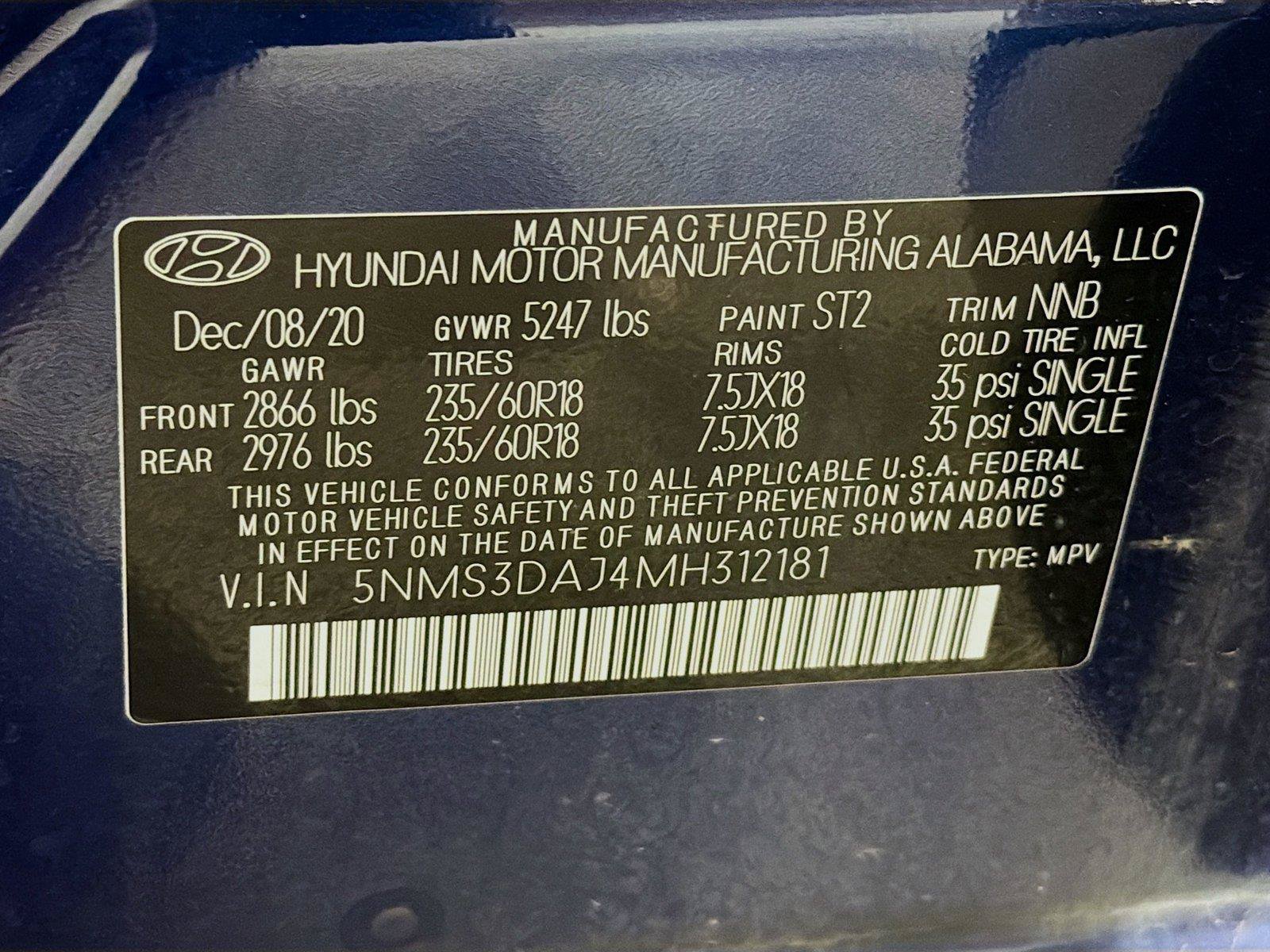 Used 2021 Hyundai Santa Fe SEL w/ Convenience + Premium Package AWD/4WD image 40