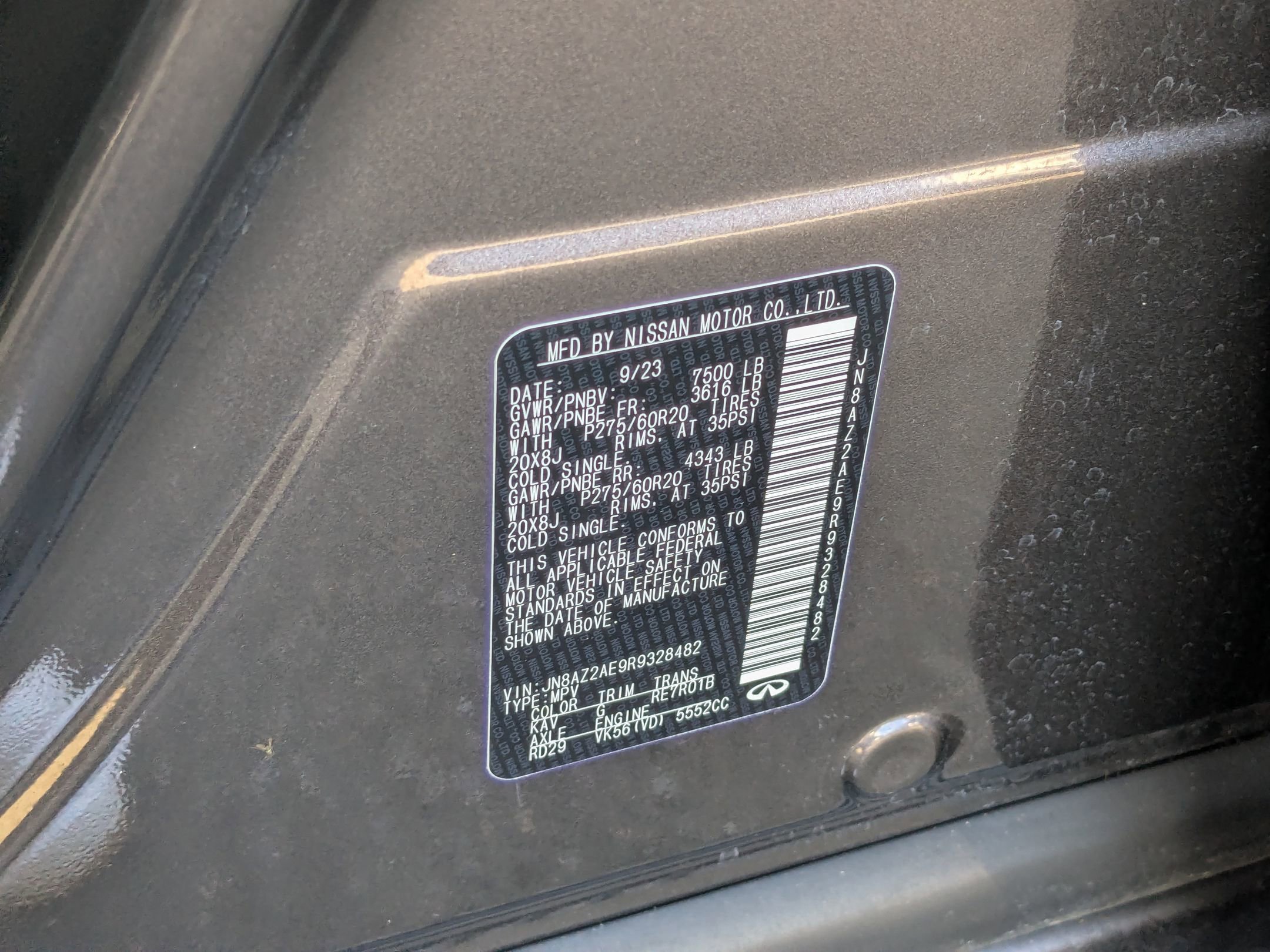 Used 2024 INFINITI QX80 Luxe image 31