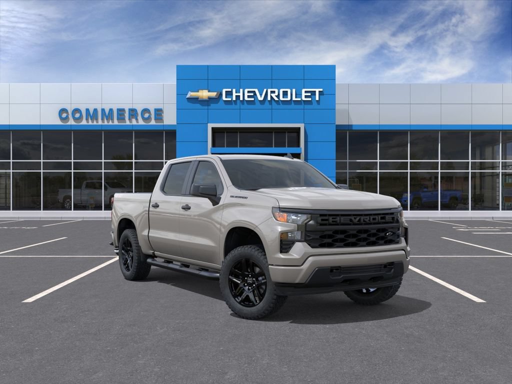 New 2026 Chevrolet Silverado 1500 Custom w/ Turbomax Blackout Package AWD/4WD image 1