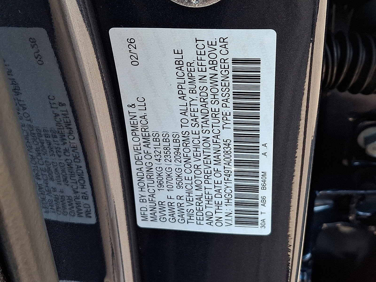 New 2026 Honda Accord SE image 19