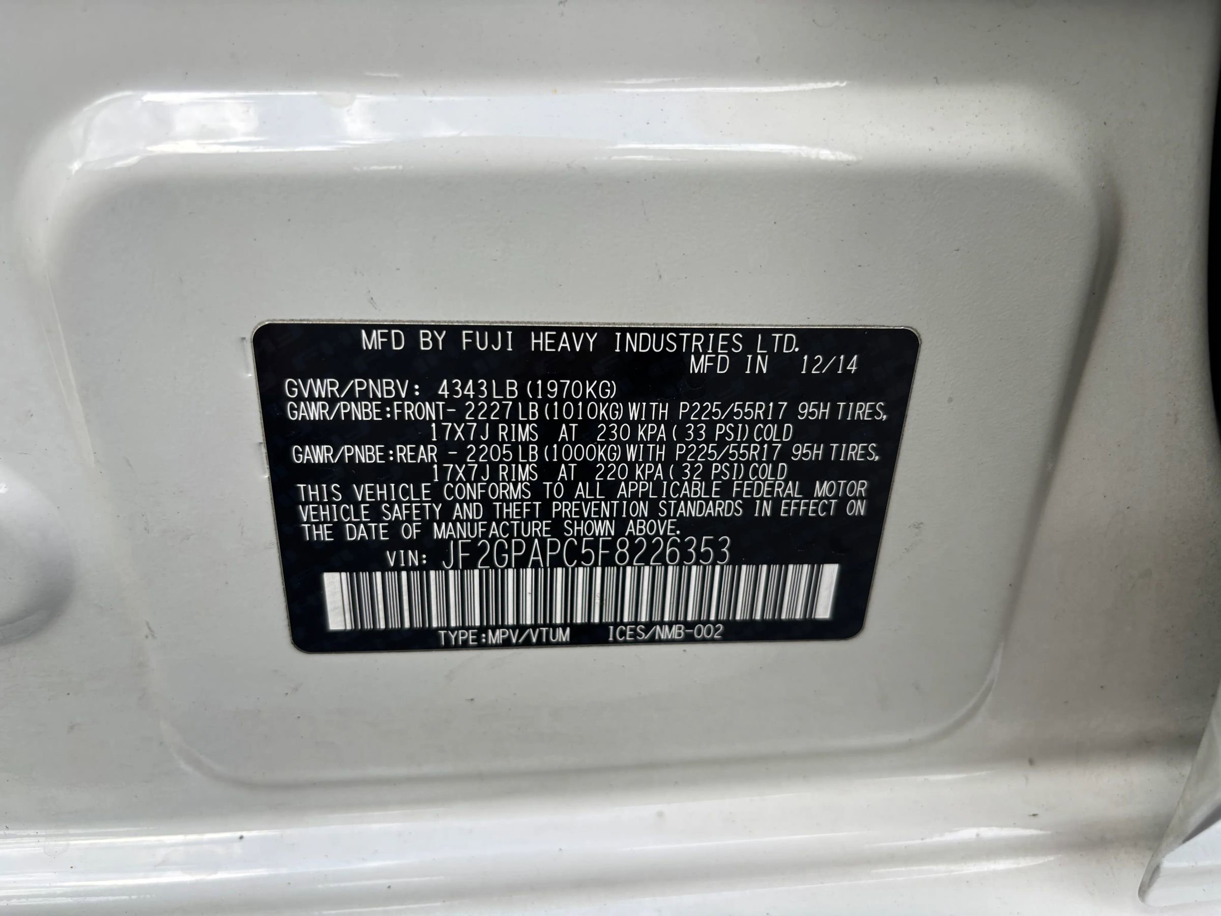 Used 2015 Subaru Crosstrek 2.0i Limited AWD/4WD image 13