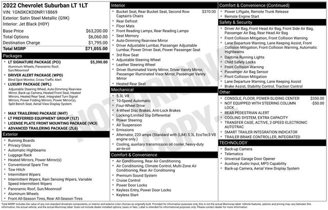 Used 2022 Chevrolet Suburban LT w/ LT Signature Package image 10