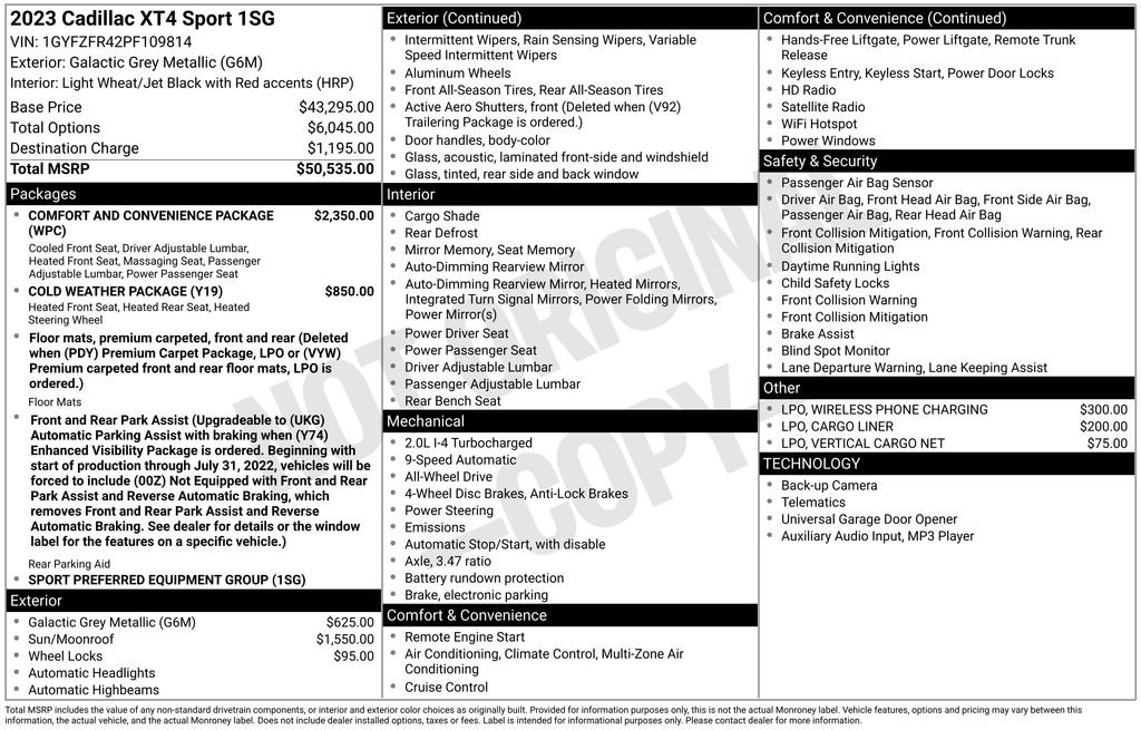 Used 2023 Cadillac XT4 Sport image 9