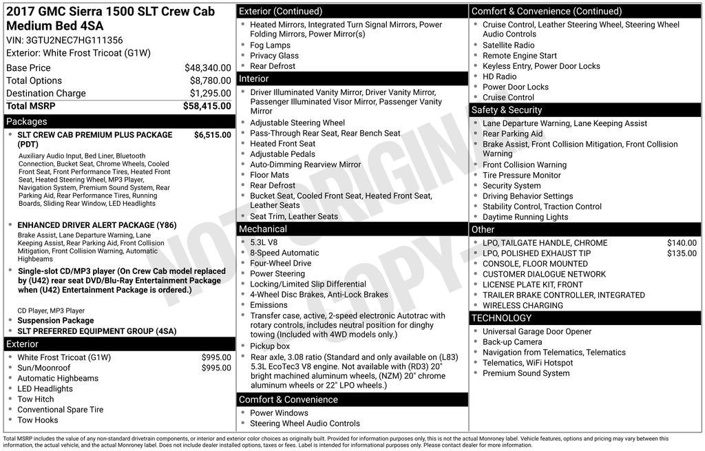 Used 2017 GMC Sierra 1500 SLT image 3