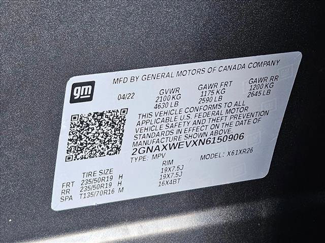 Used 2022 Chevrolet Equinox RS w/ RS Leather Package image 25