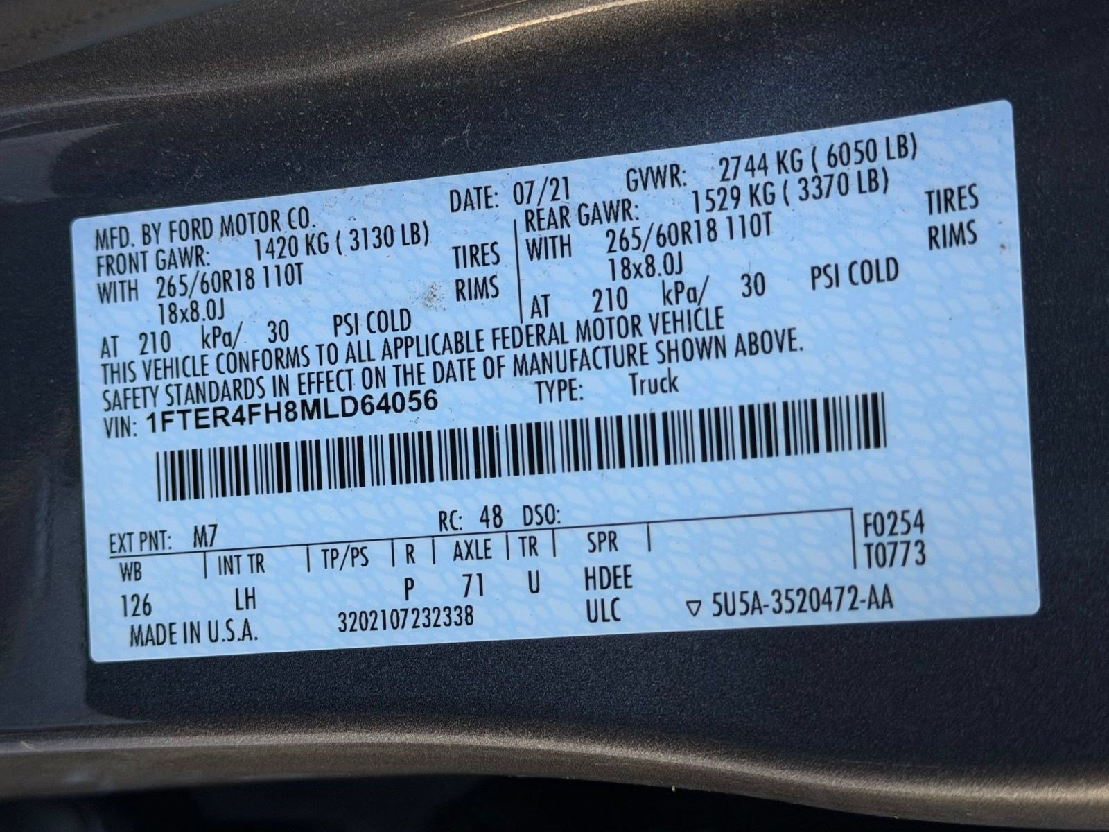 Used 2021 Ford Ranger XLT w/ Equipment Group 301A Mid AWD/4WD image 28