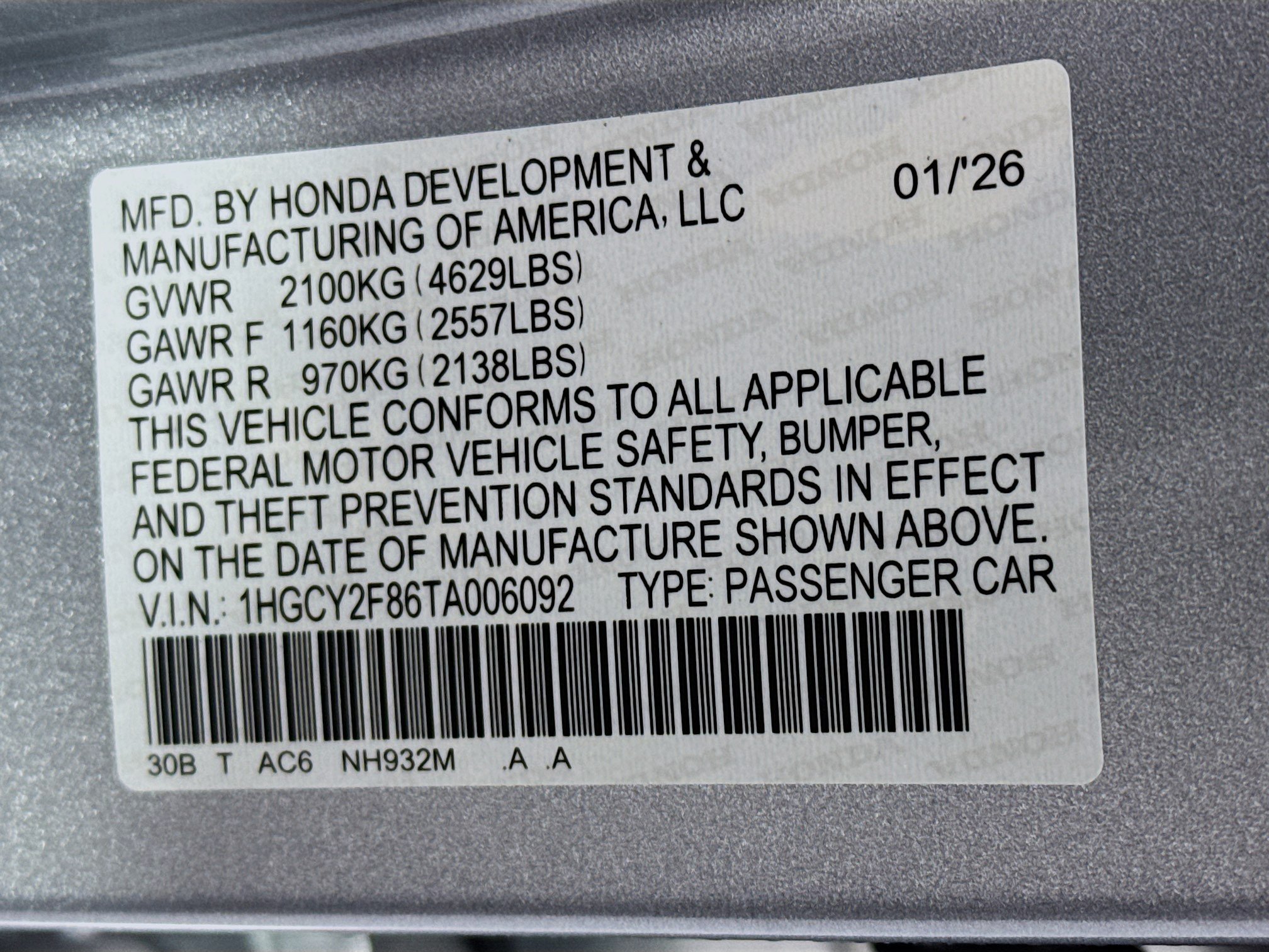New 2026 Honda Accord Touring image 34