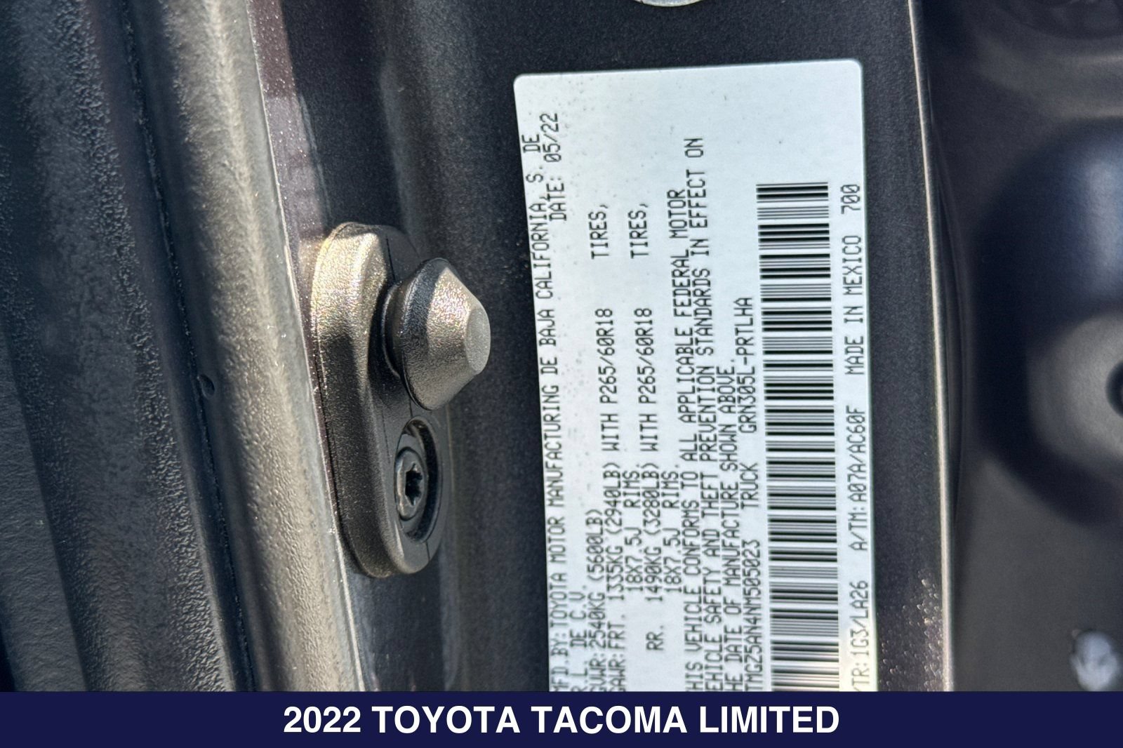 Used 2022 Toyota Tacoma Limited w/ Nightshade Package AWD/4WD image 29