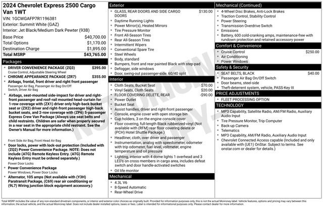 Certified 2024 Chevrolet Express 2500 w/ Driver Convenience Package image 14