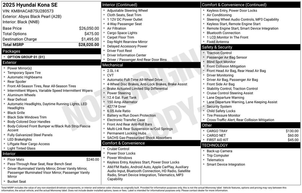 Certified 2025 Hyundai Kona SE image 34