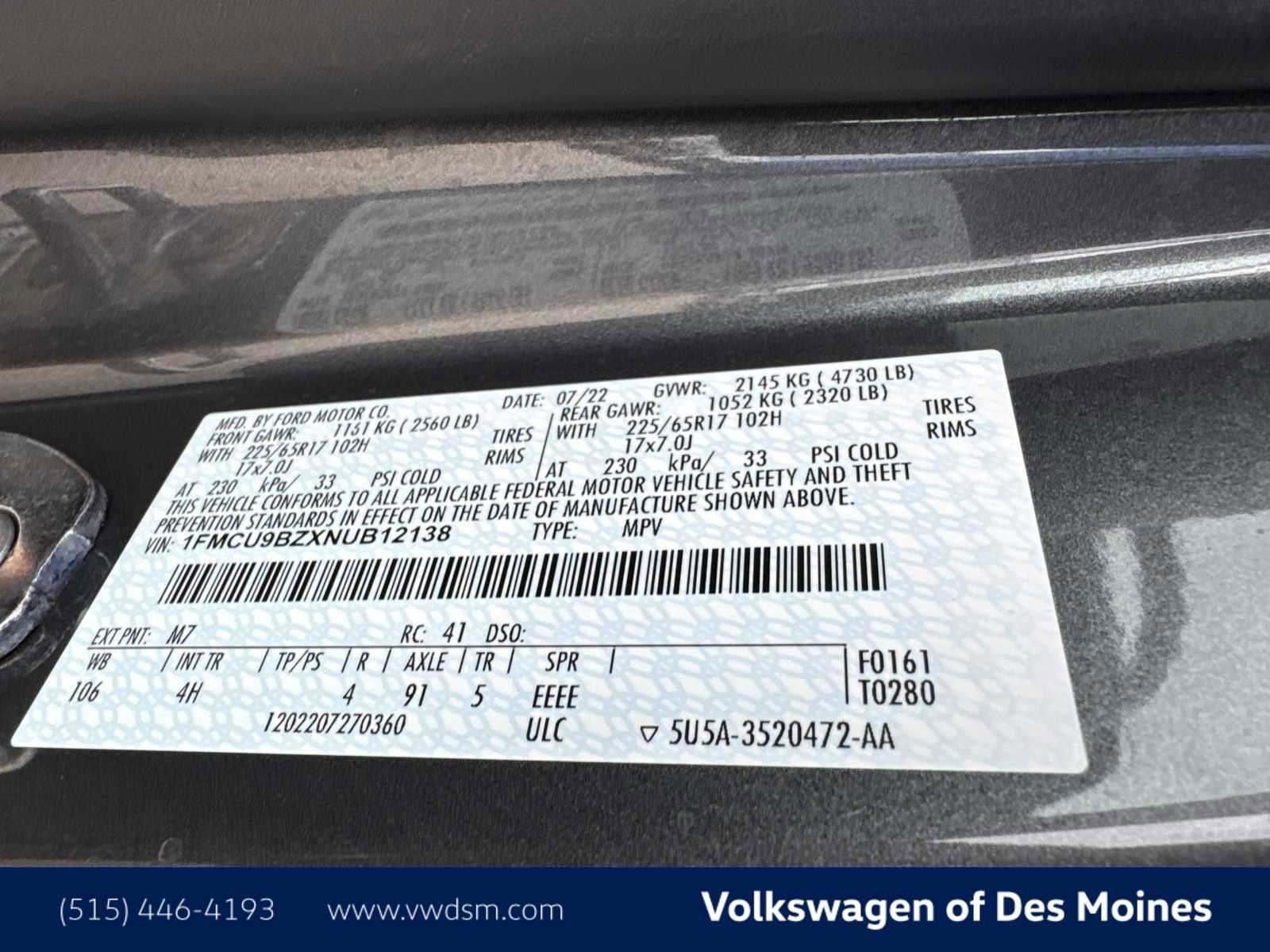 Used 2022 Ford Escape SE image 21