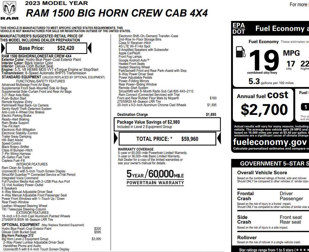 Used 2023 RAM 1500 Big Horn AWD/4WD image 3