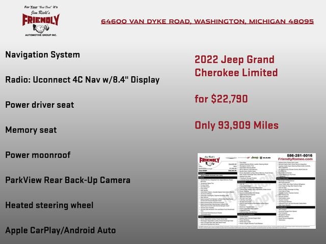 Used 2022 Jeep Grand Cherokee Limited image 3