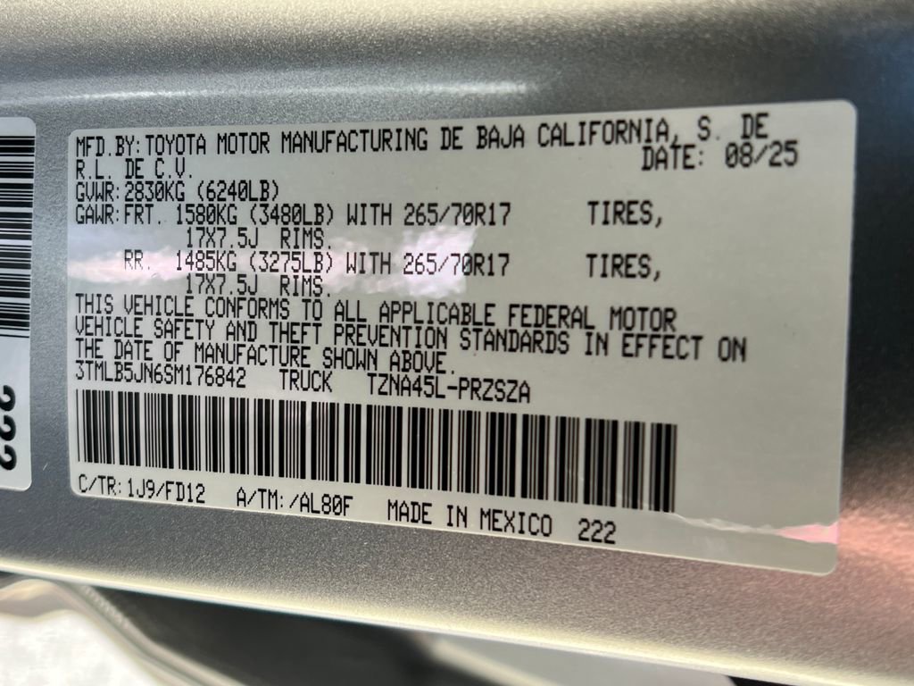 New 2025 Toyota Tacoma TRD Off-Road w/ TRD Off Road Upgrade Package image 26