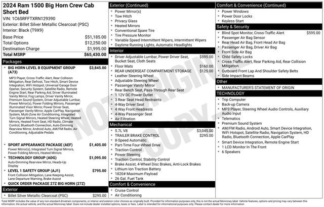 Used 2024 RAM 1500 Big Horn AWD/4WD image 3