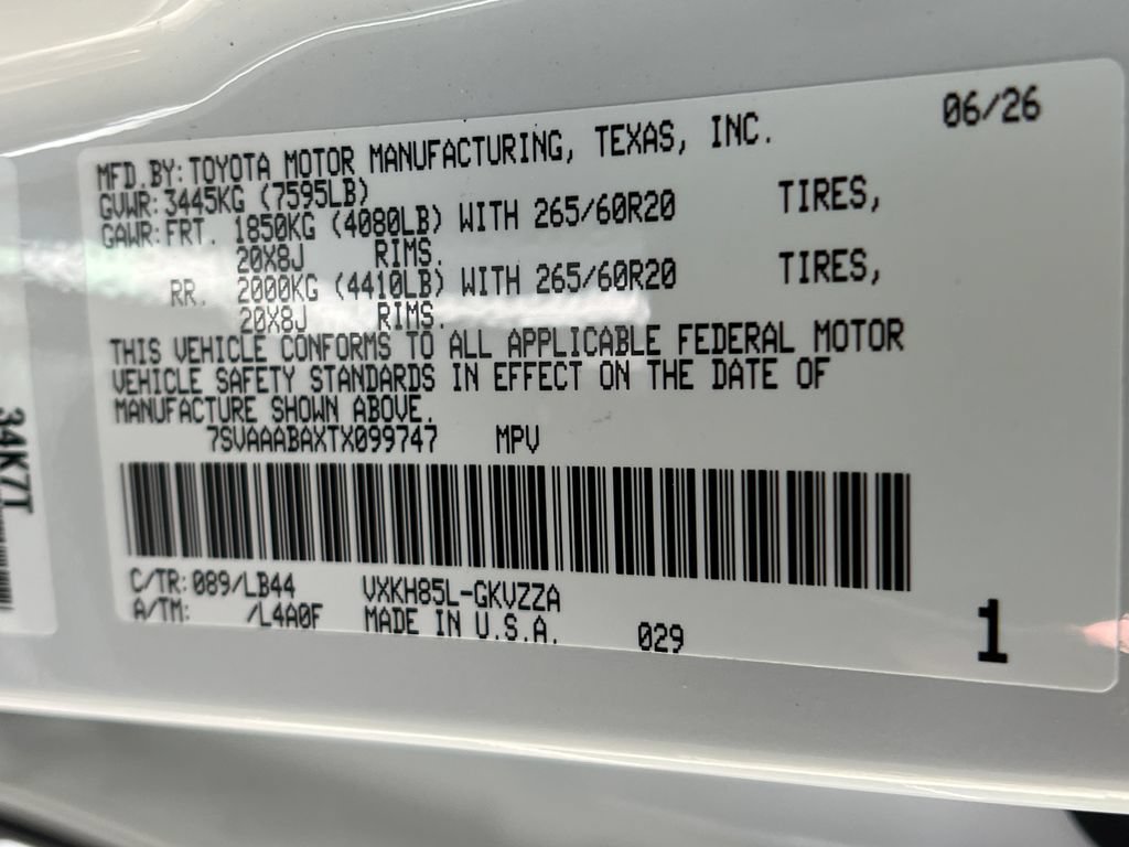 New 2026 Toyota Sequoia 1794 Edition AWD/4WD image 28