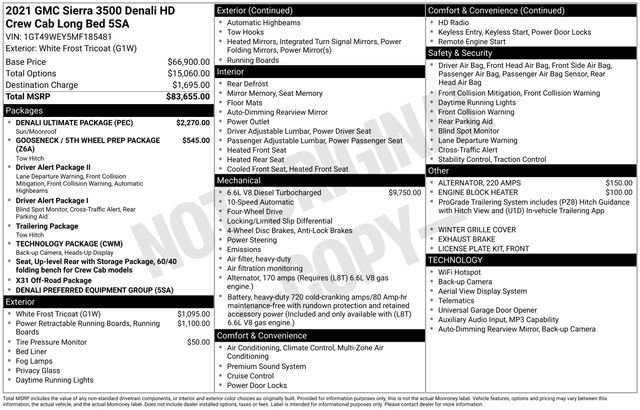 Used 2021 GMC Sierra 3500 Denali w/ Denali Ultimate Package AWD/4WD image 40