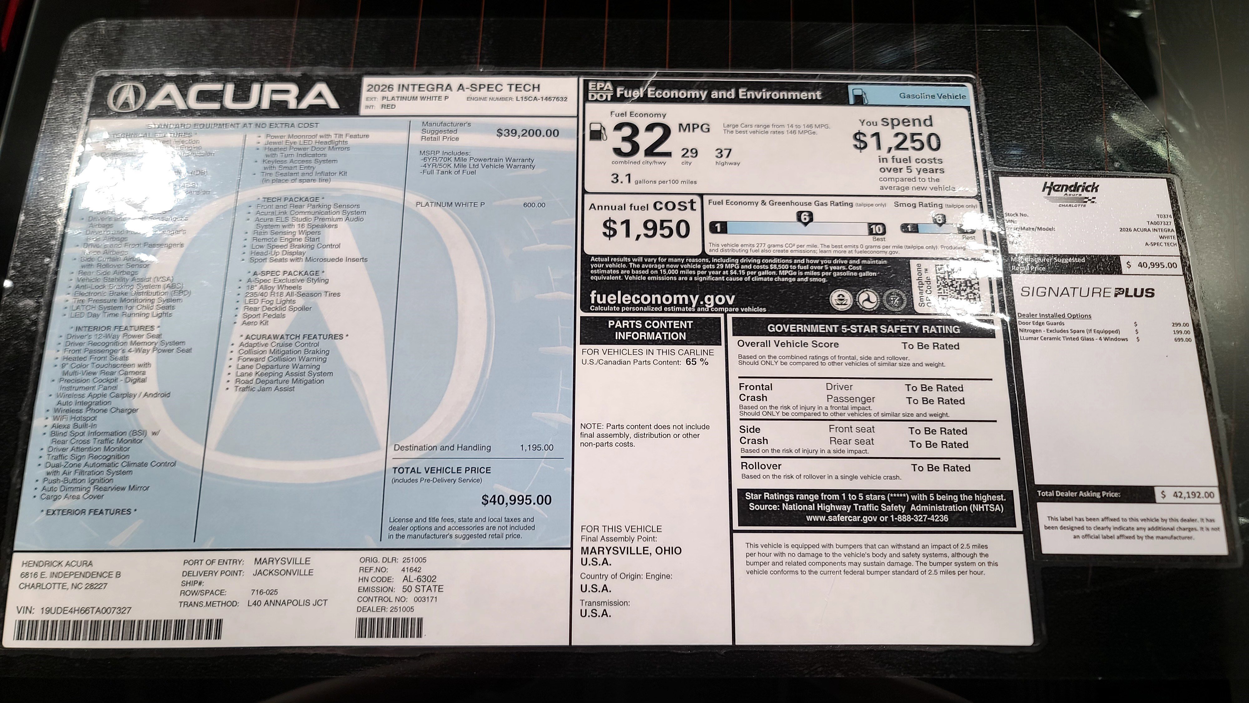 Certified 2026 Acura Integra A-Spec FWD image 35