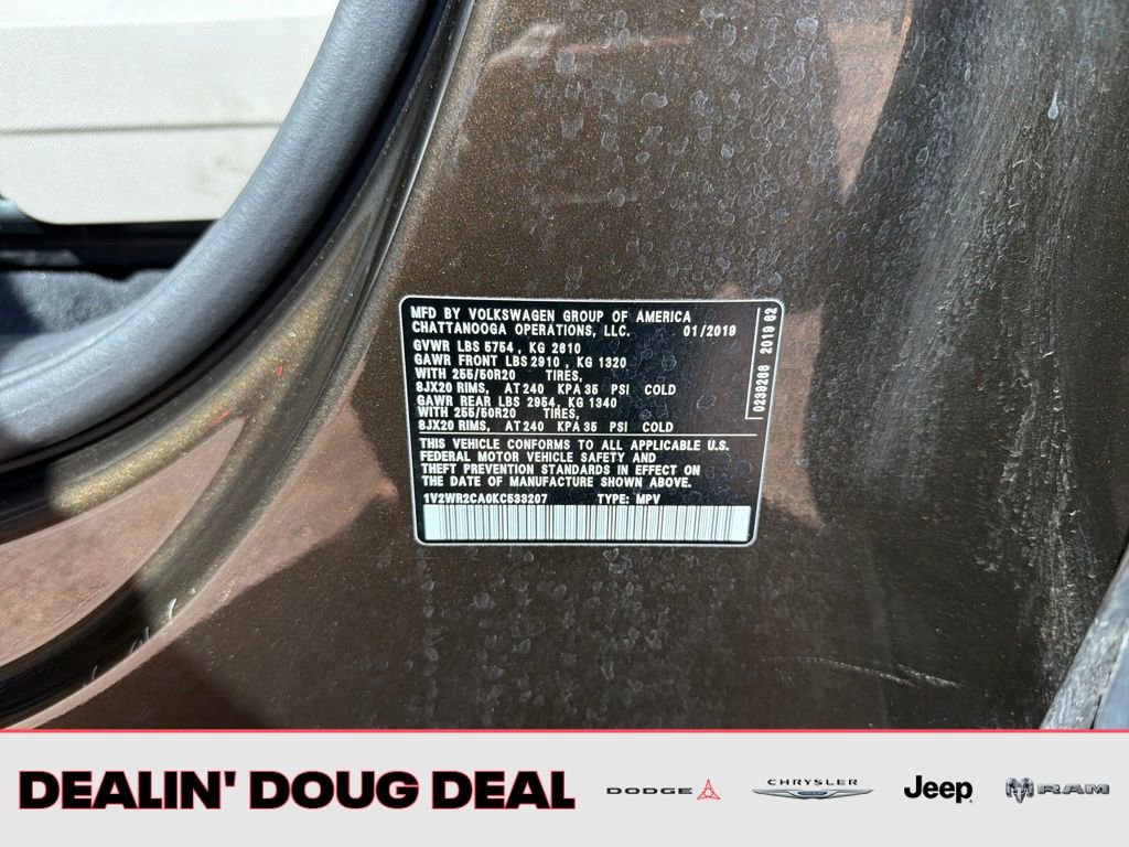 Used 2019 Volkswagen Atlas SE w/ Towing Package FWD image 28