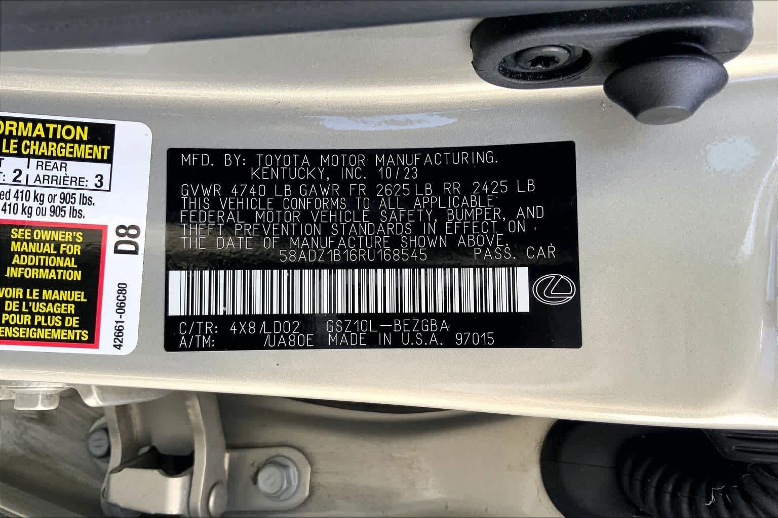 Used 2024 Lexus ES 350 w/ Premium Package FWD image 36