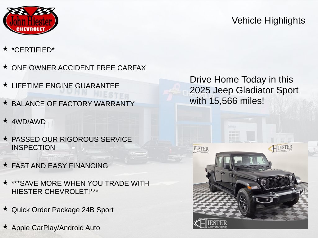 Used 2025 Jeep Gladiator Sport AWD/4WD image 5