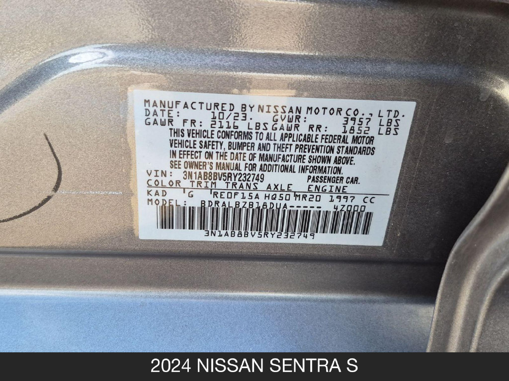 Certified 2024 Nissan Sentra S FWD image 24