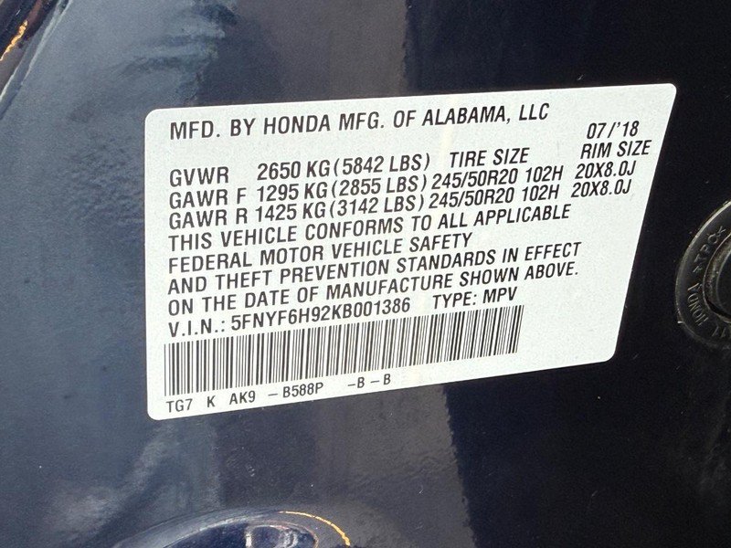 Used 2019 Honda Pilot Touring image 34