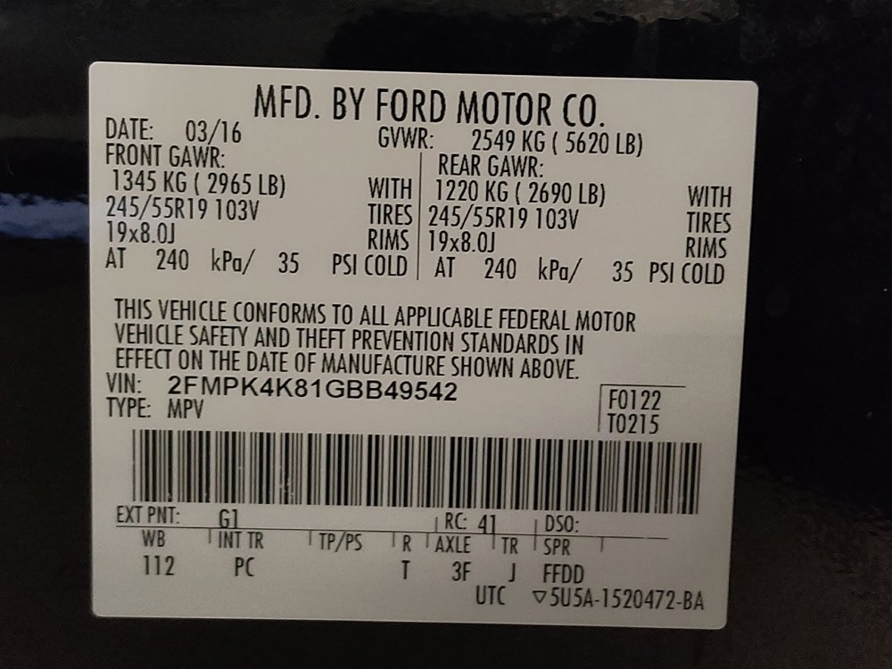 Used 2016 Ford Edge Titanium w/ Equipment Group 301A AWD/4WD image 33
