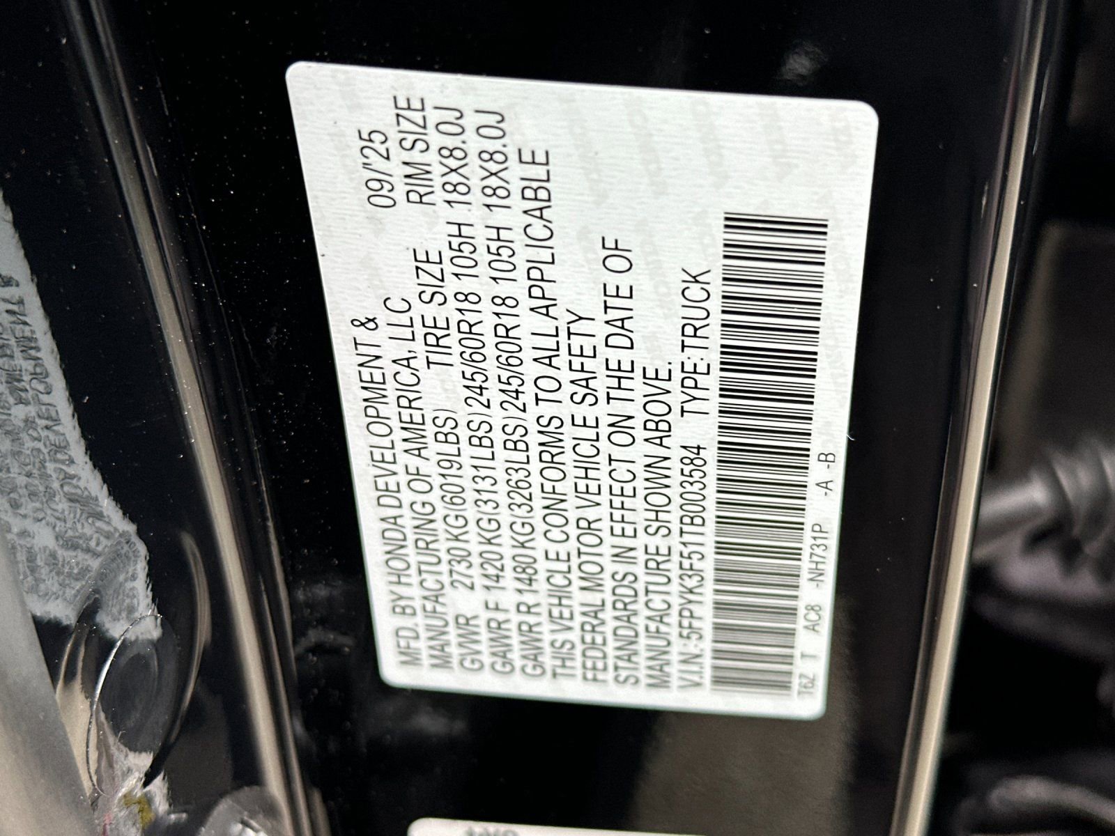 New 2026 Honda Ridgeline RTL image 33