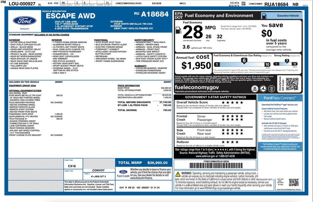 Used 2024 Ford Escape ST-Line w/ Tech Pack #1 AWD/4WD video 2
