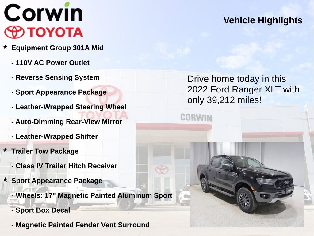 Used 2022 Ford Ranger XLT w/ Equipment Group 301A Mid AWD/4WD image 7
