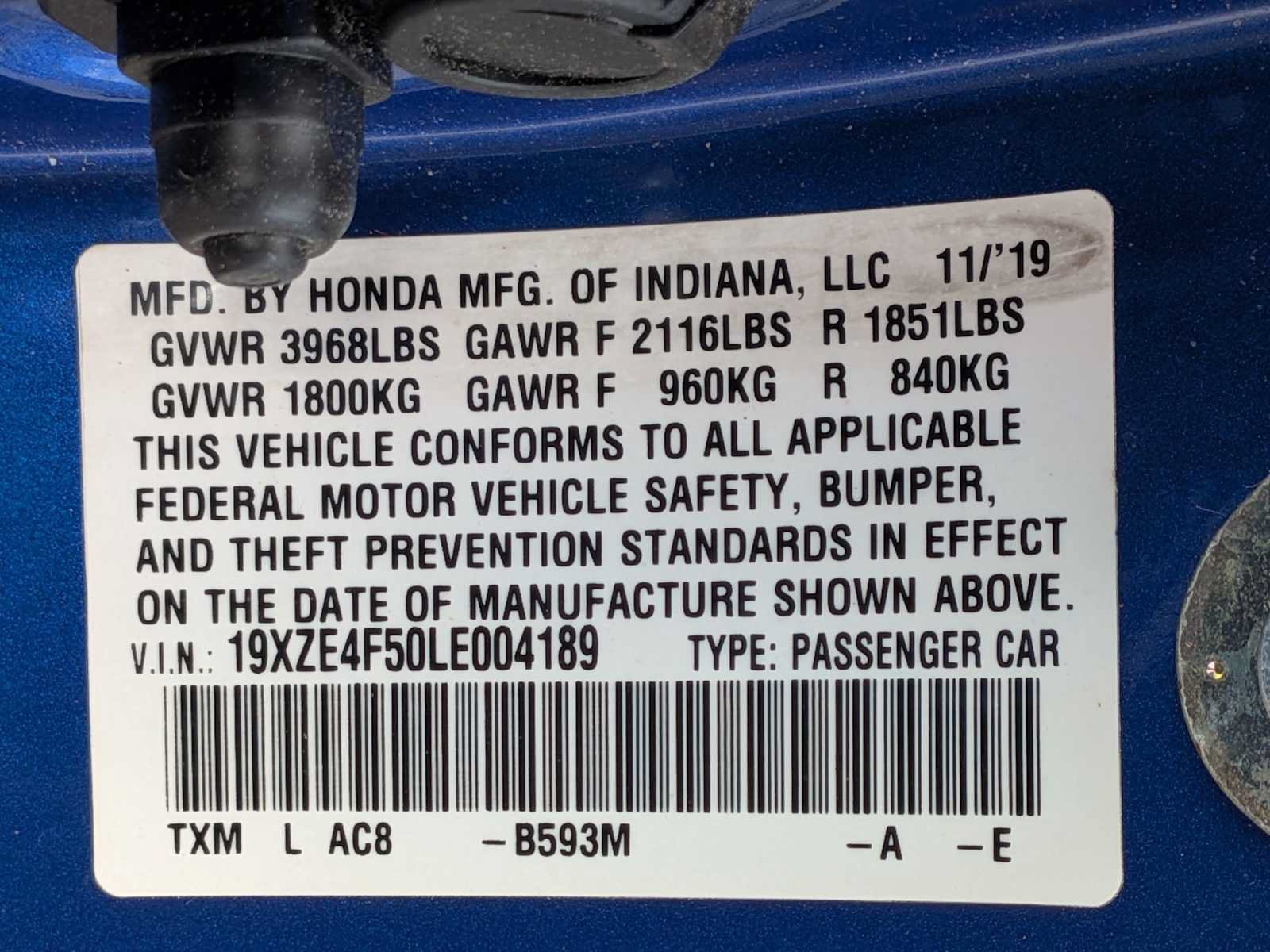 Certified 2020 Honda Insight EX image 29