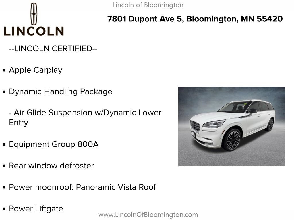 Certified 2023 Lincoln Aviator Black Label w/ Dynamic Handling Package AWD/4WD image 5