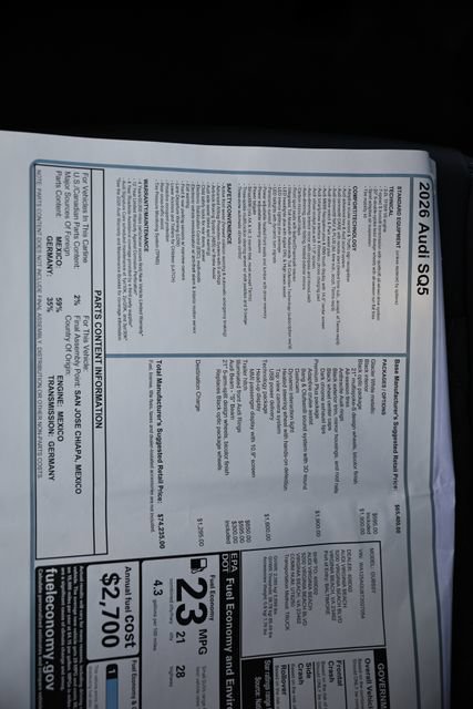 New 2026 Audi SQ5 Premium Plus AWD/4WD image 25