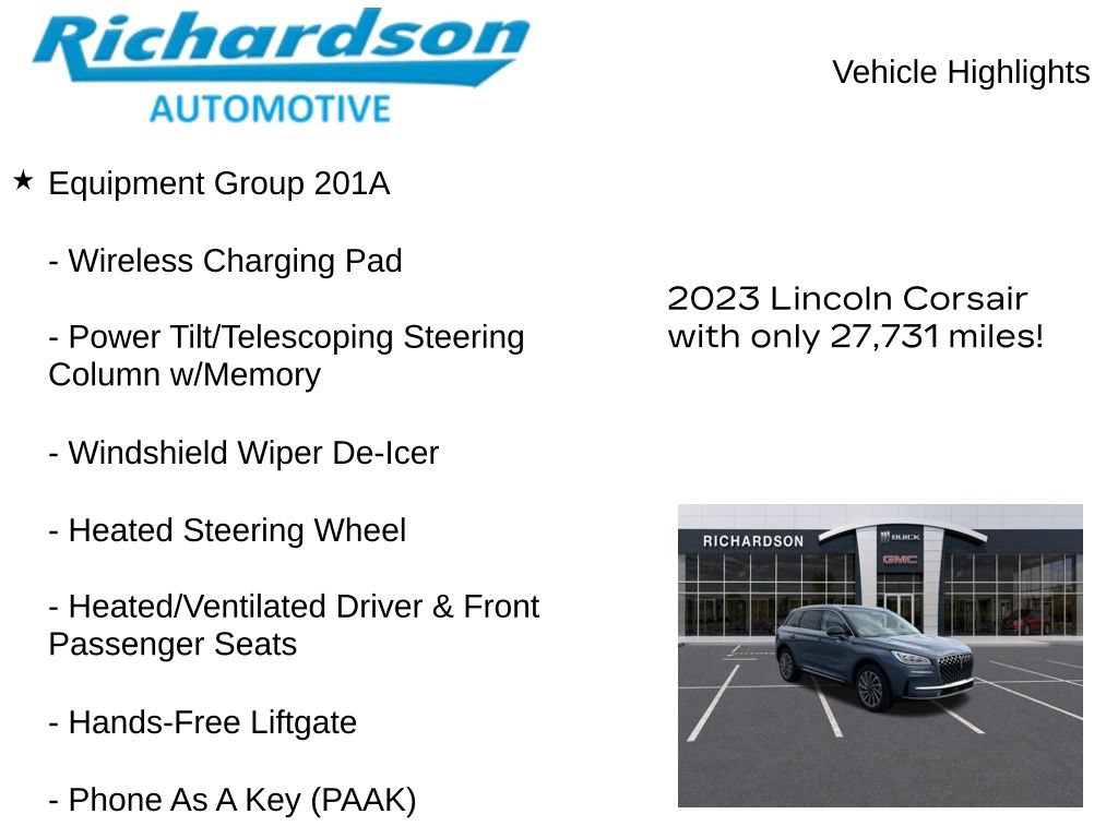 Used 2023 Lincoln Corsair Reserve w/ Equipment Group 201A AWD/4WD image 11