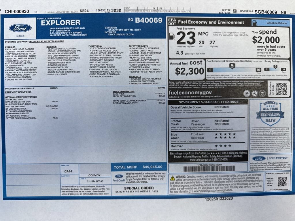Used 2025 Ford Explorer ST-Line w/ ST-Line Street Pack AWD/4WD image 29