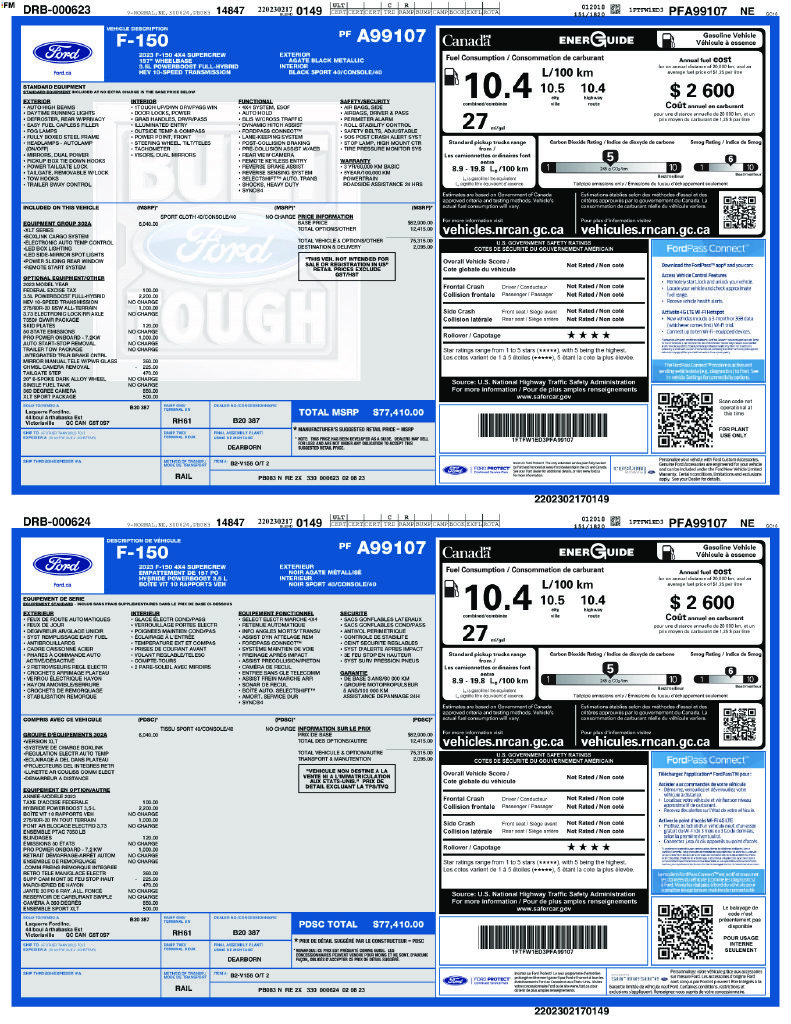 Used 2023 Ford F150 XLT w/ Equipment Group 302A High AWD/4WD image 6
